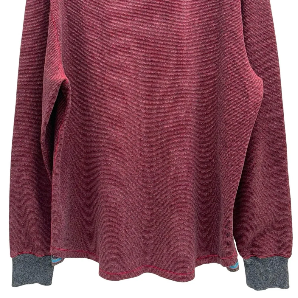 Robert Graham Quarter Zip Sweater Maroon Medium